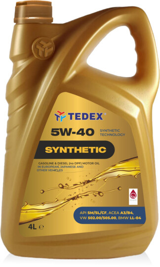 Tedex Synthetic Motor Oil API SM/CF SAE 5W-40
